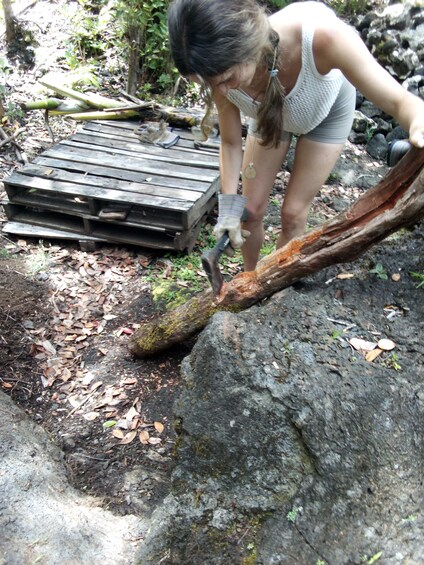 Create Lava Rock Sculptures and Wood Tikis in the Hawaiian Jungle