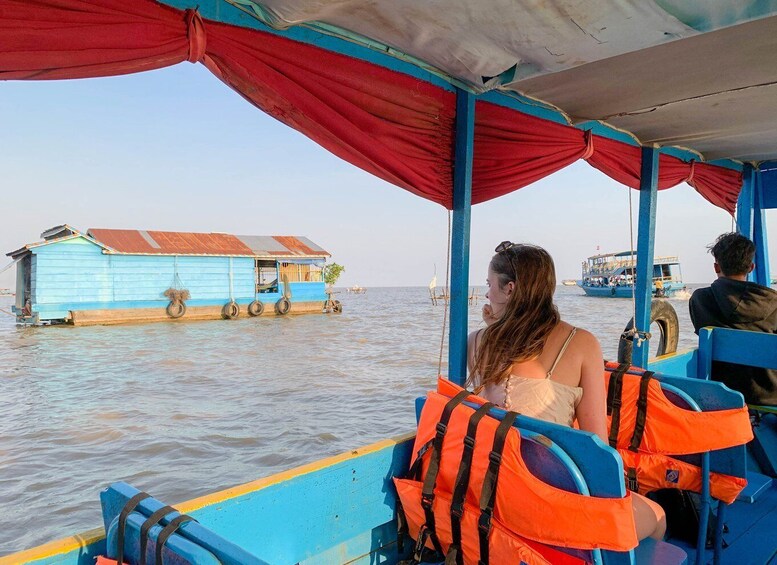 Picture 4 for Activity Siem Reap: Floating Village Sunset Boat Guided Vespa Tour