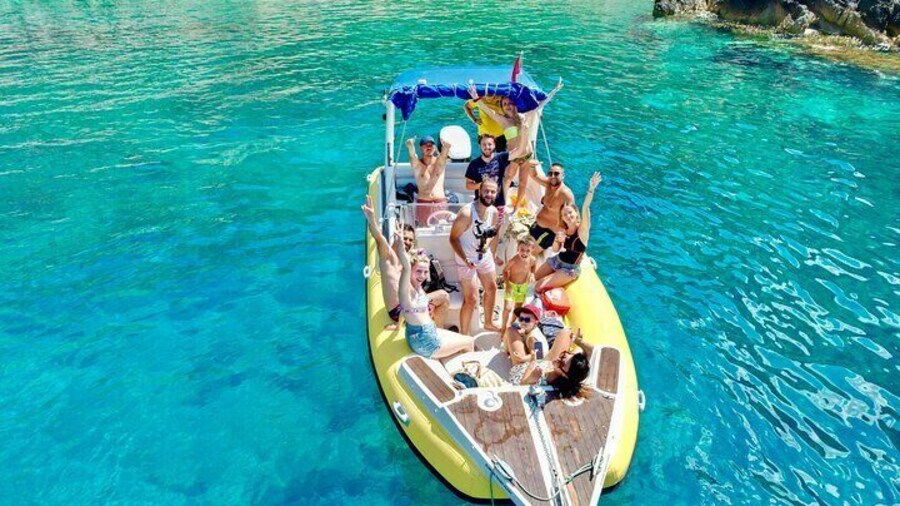 Vlore Grama Bay Beaches & Caves Small-Group Speedboat Tour