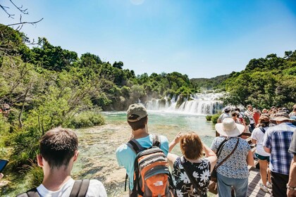 Split: Krka Waterfalls Trip with Boat Cruise and Swimming