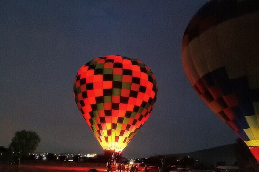 Hot Air Balloon Flight in Teotihuacan and drinks tasting