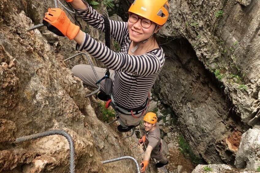 From Estepona: Guided Via Ferrata Adventure in Benalauría