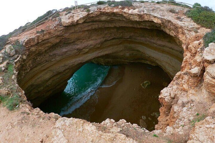 Benagil cave from the top view