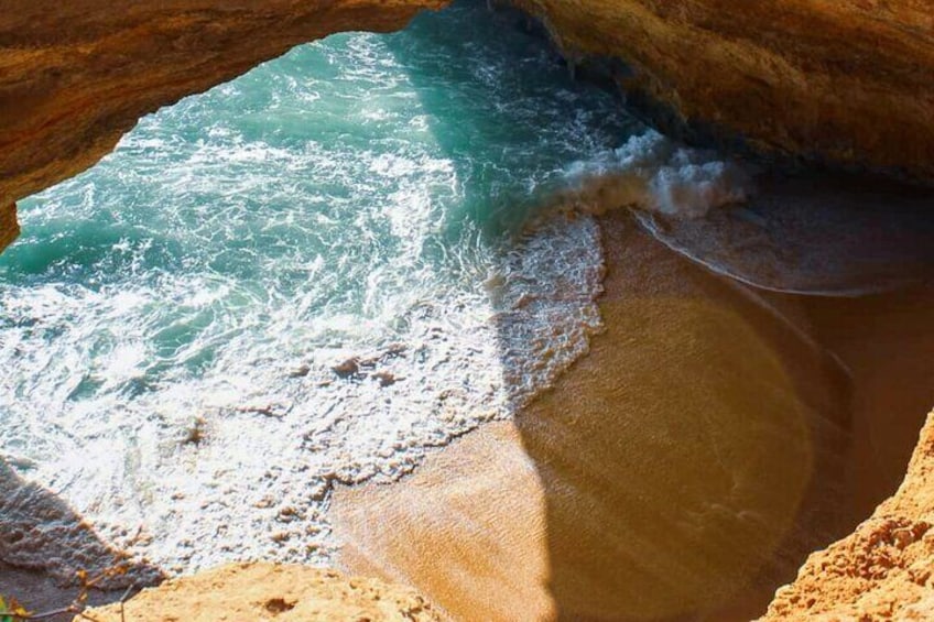 Benagil cave from the top view