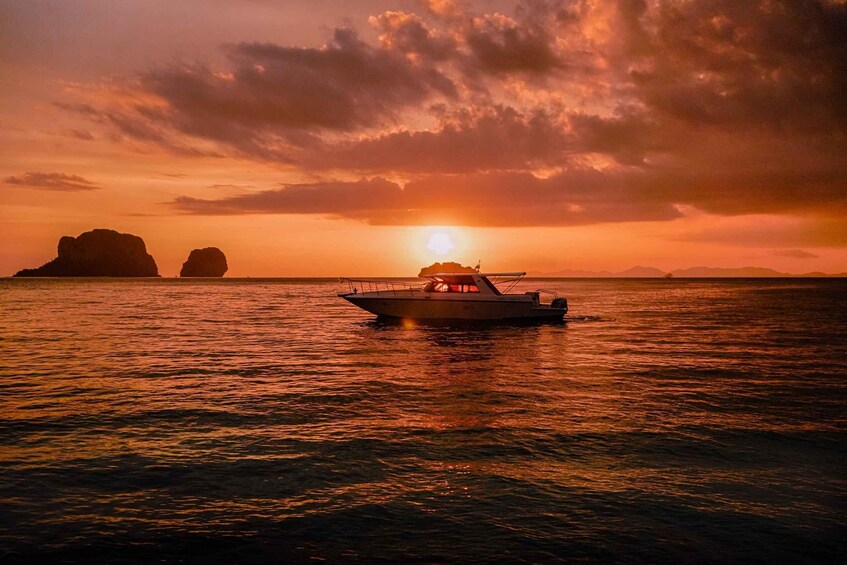 Picture 2 for Activity Krabi: Private 4 Islands & Sunset Dinner Luxury Speedboat