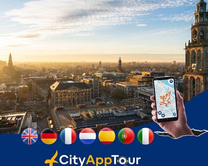 Groningen: Walking Tour with Audio Guide on App
