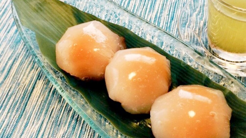 Close up of the Japanese Sweets Cooking Experience in Tokyo