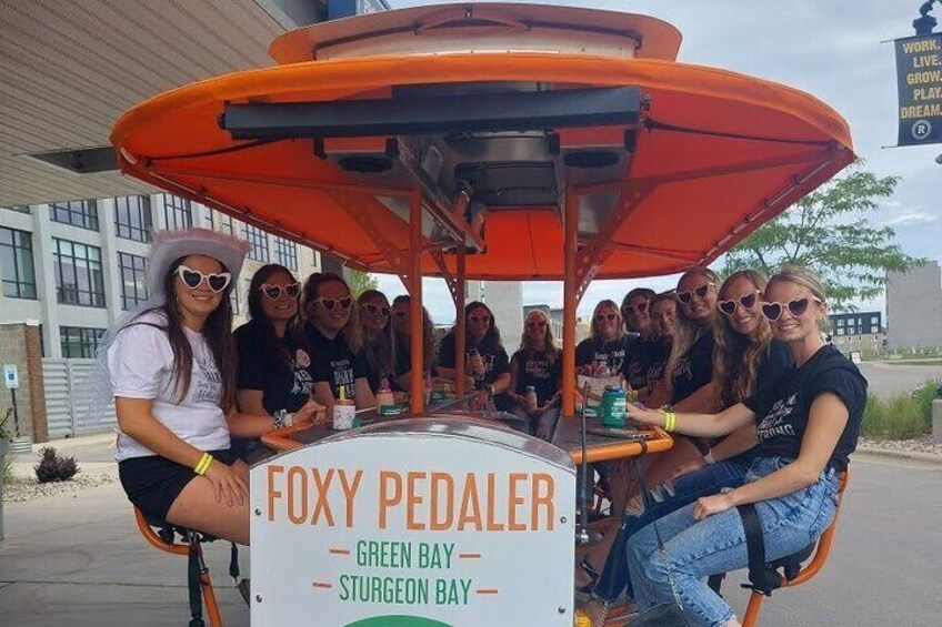 Foxy Pedaler Green Bay Party Bike Private Tour