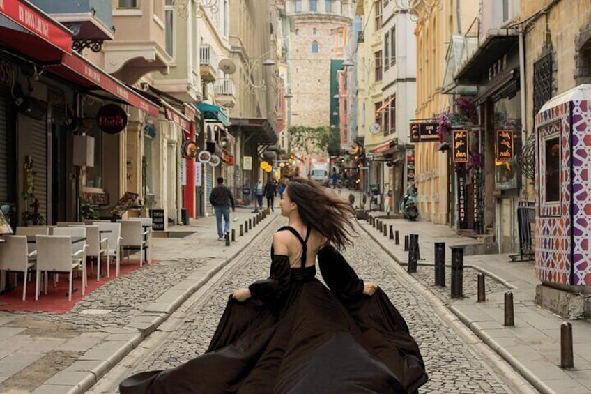 Istanbul Photo Shooting with Flying Dress