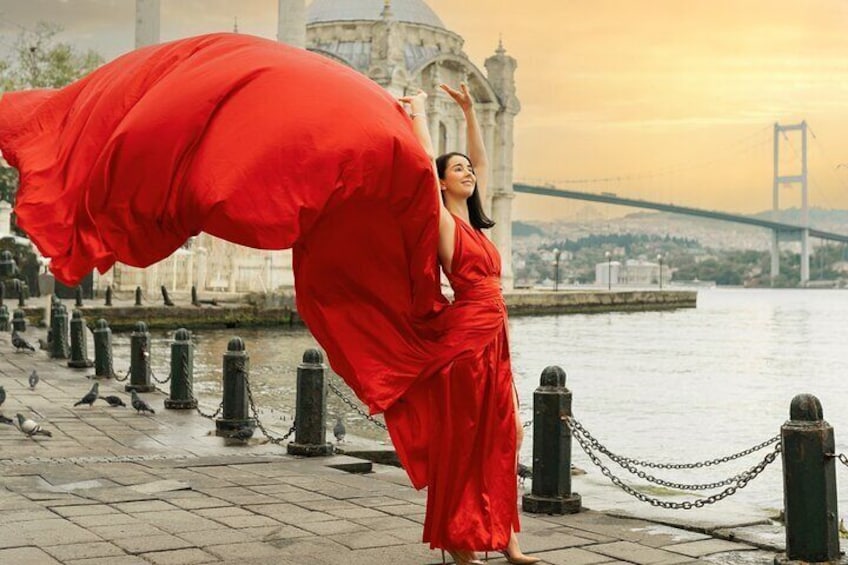 Istanbul Photo Shooting with Flying Dress