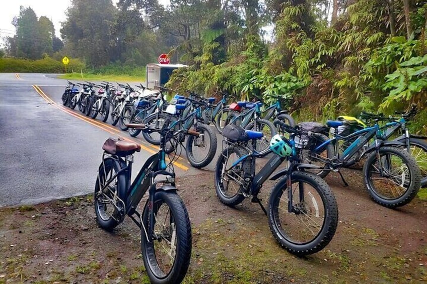 Start of Rental Bike Route - Escape Route -Hawaii Volcanoes National Park