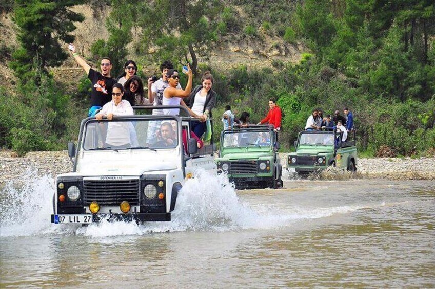 Side Jeep Safari Tour With Waterfall and Water Fights