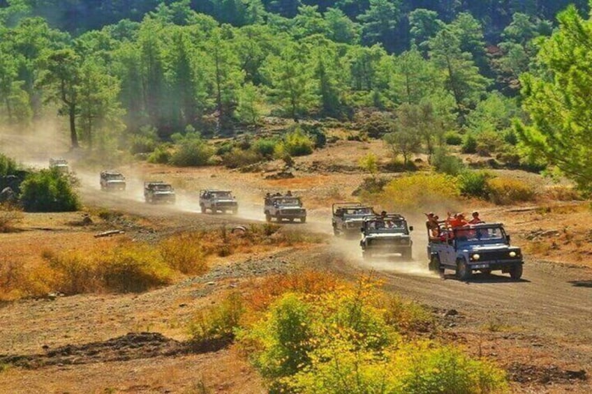 Side Jeep Safari Tour With Waterfall and Water Fights