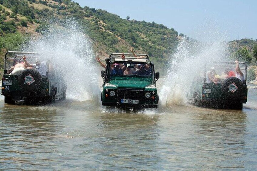 Side Jeep Safari Tour With Waterfall and Water Fights
