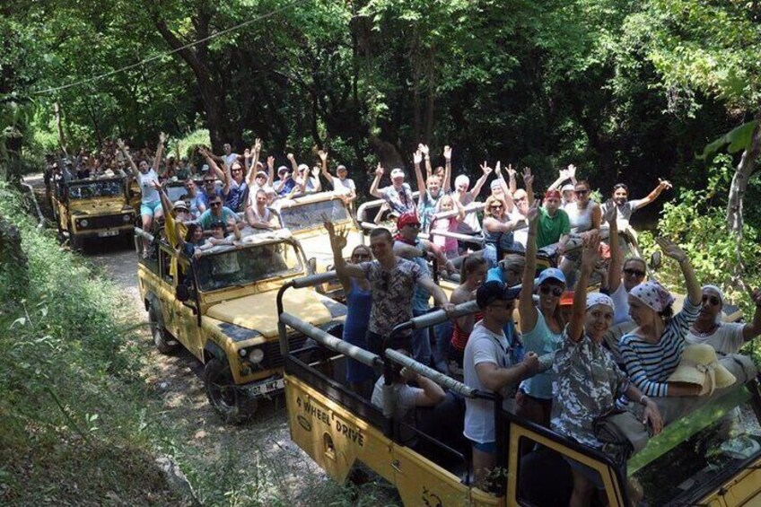 Side Jeep Safari Tour With Waterfall and Water Fights