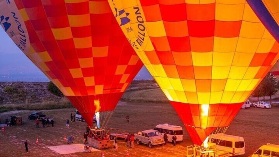 Pamukkale Hot Air Balloon w/Flight Certificates,Champagne Toast & Hotel Transfer