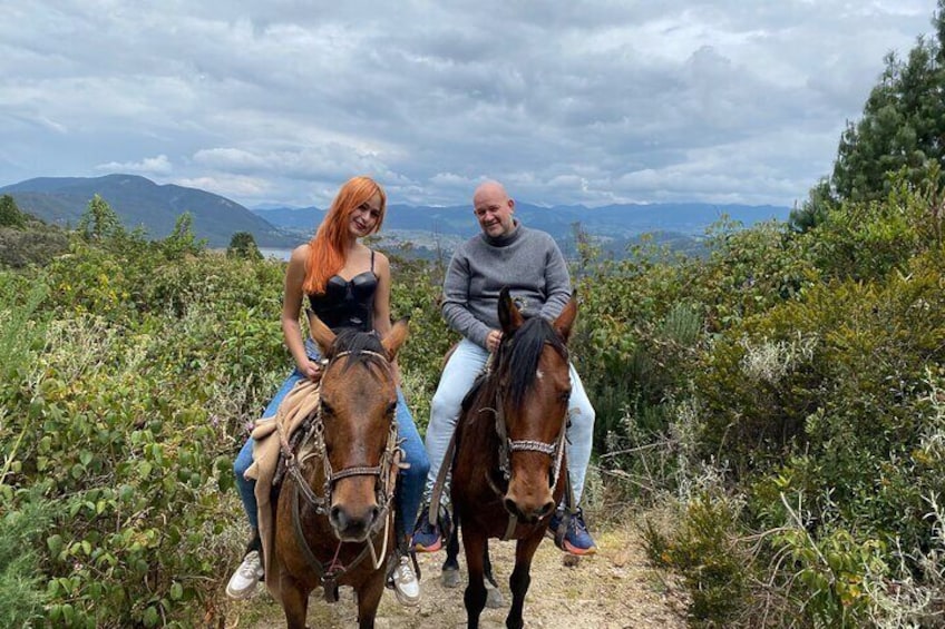 Horseback riding through the Andes Mountains