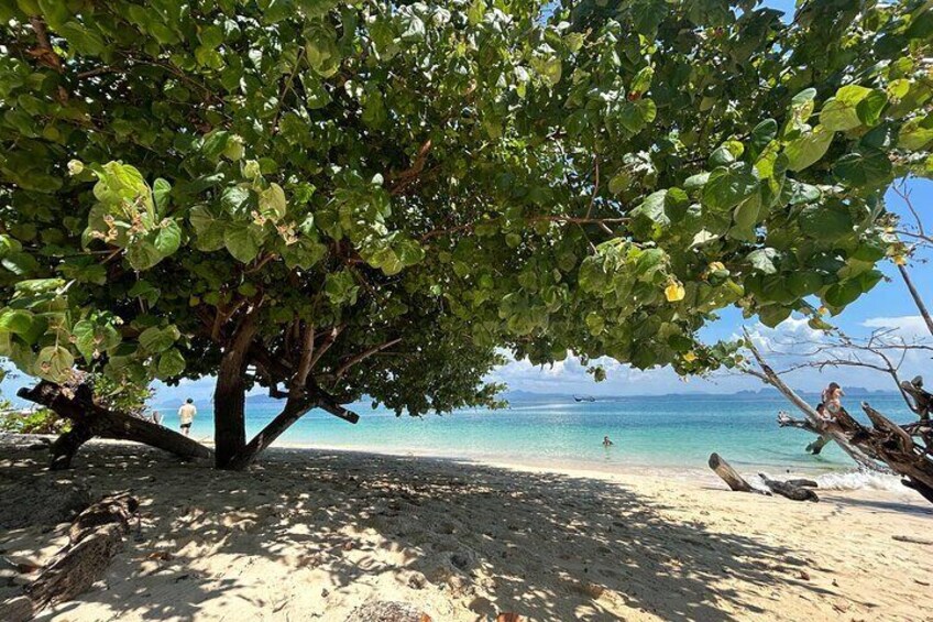 Koh Kradan - crystal-clear waters, white sandy beaches, and lush surroundings