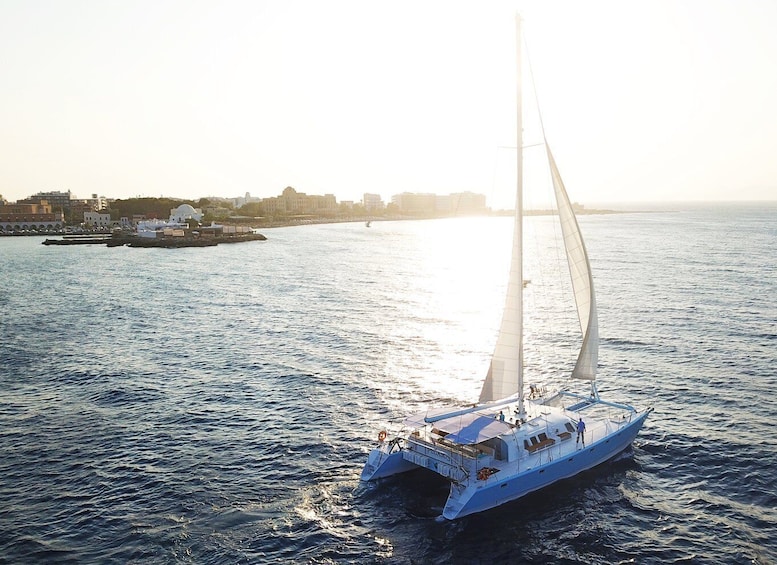 Picture 4 for Activity Rhodes: Catamaran Cruise with Snacks, Wine & Sunset Viewing