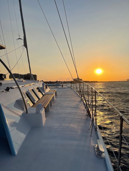 Rhodes: Catamaran Cruise with Snacks, Wine & Sunset Viewing
