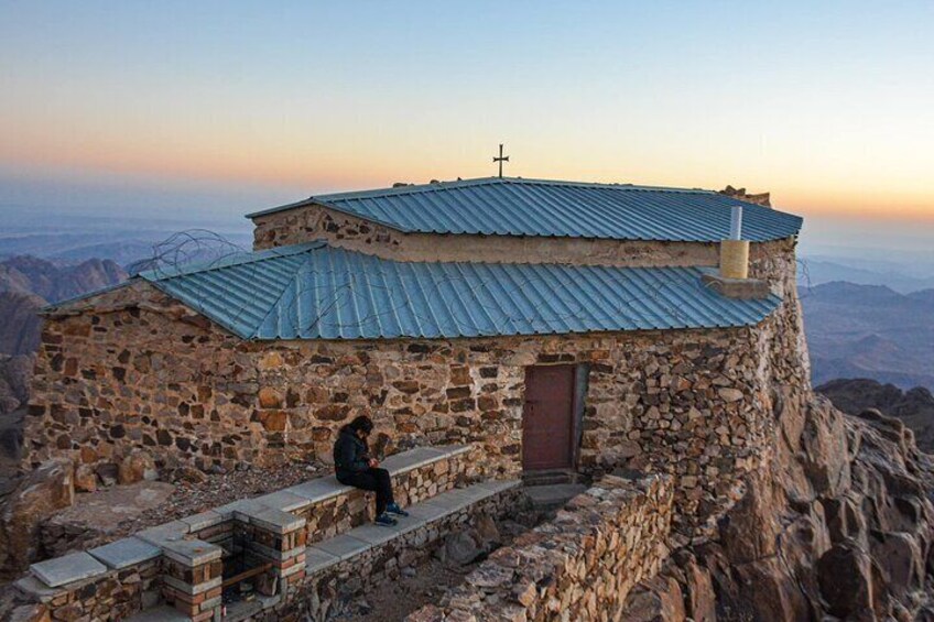 Mount Sinai and St Catherines Monastery from Sharm El Sheikh