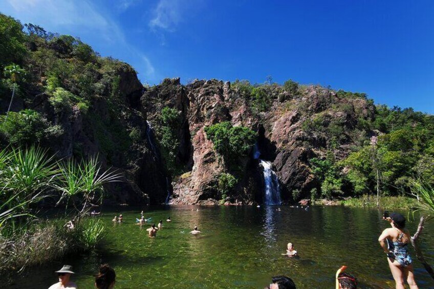 big natural swimming pool at Wangi falls