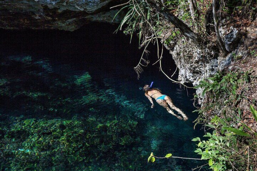 Cenote Cristalino Tour with Underwater Photo Session