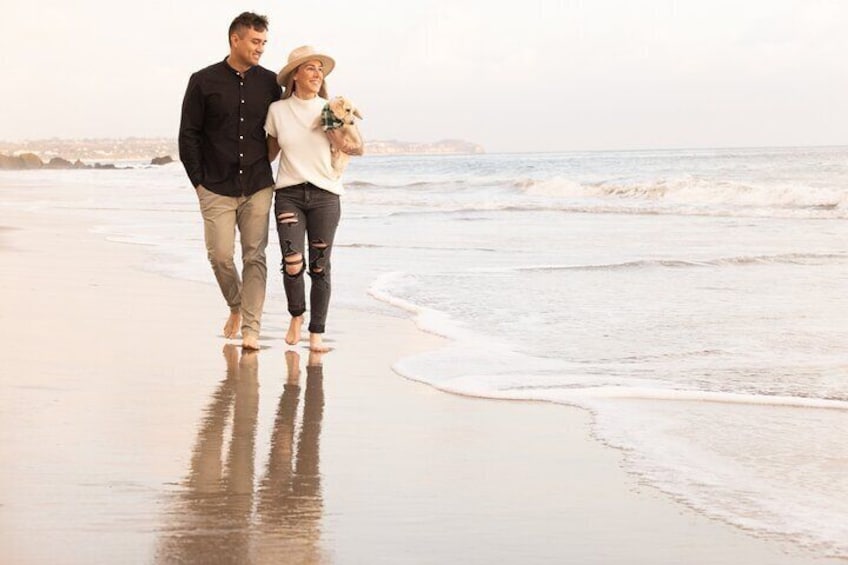 A romantic walk on the beach? Bring your photographer.