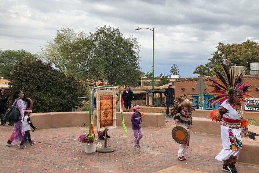 Indian dancers at the San Miguel church.