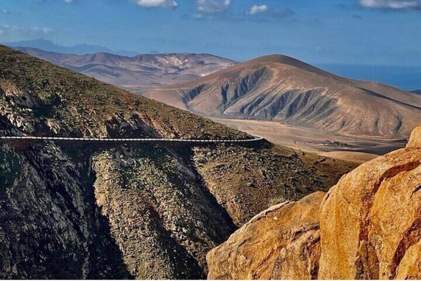 Great winding roads in the mountains