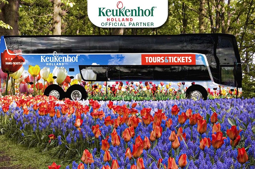 Keukenhof bus tour from Amsterdam with guide on bus