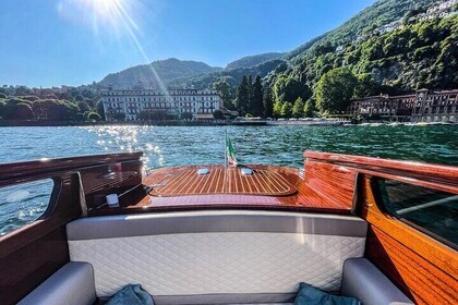 Croisière privée sur le lac de Côme en bateau-taxi de luxe en bois