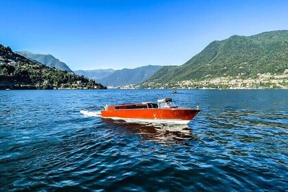 Crucero privado por el Lago Como en un lujoso barco-taxi de madera