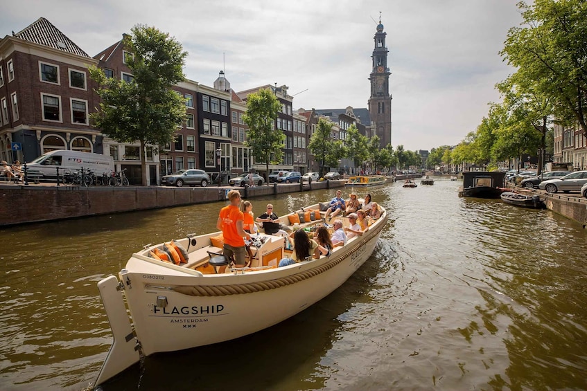 Picture 2 for Activity Amsterdam: Private Cruise with Drinks & Pizza or Burger