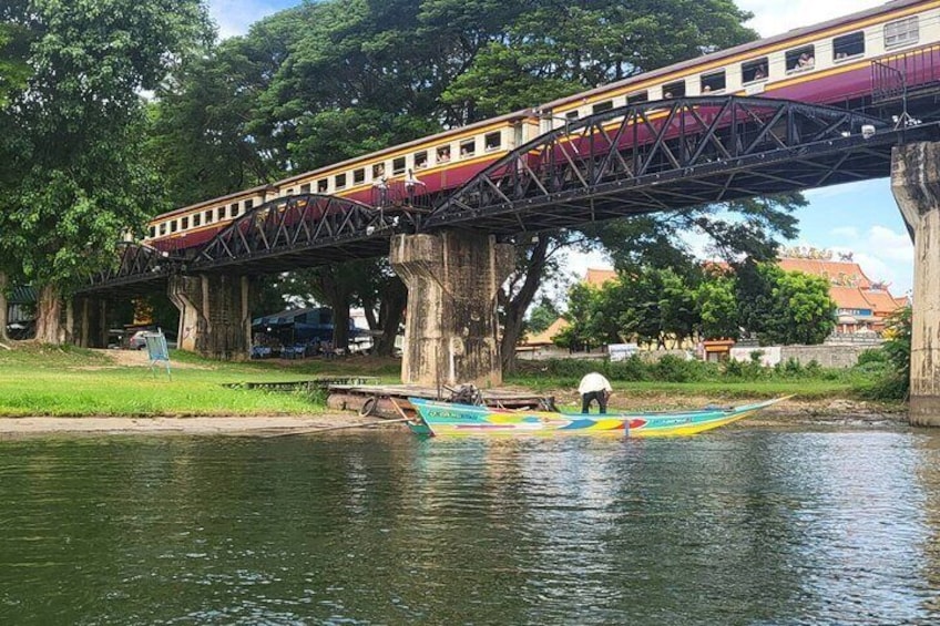 Boat trip River Kwai and Erawan Falls Full Day Tour From Bangkok