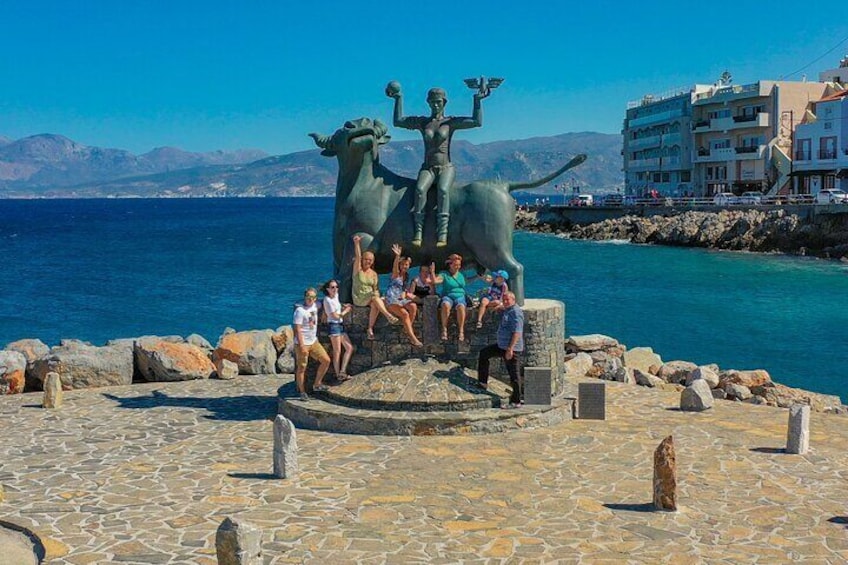 Agios Nikolaos. "Zeus steal Europe" Statue