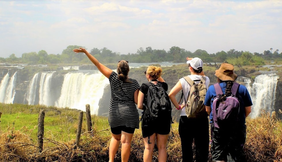 From Kasane (Botswana):  Guided trip to Victoria Falls on the Zambian side