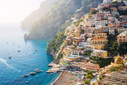 Fra Rom: Dagstur til Amalfikysten og Positano med sommerkystkrydstogt