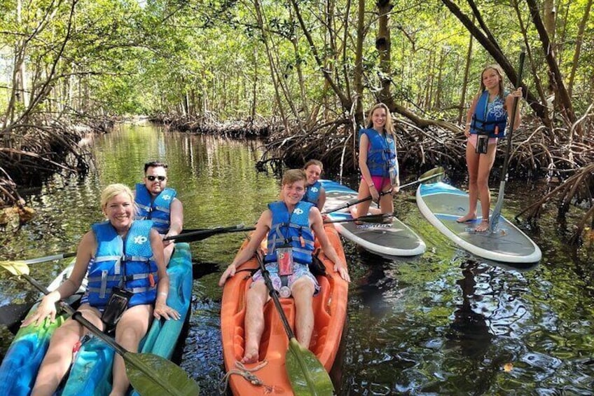 family sup and kayak