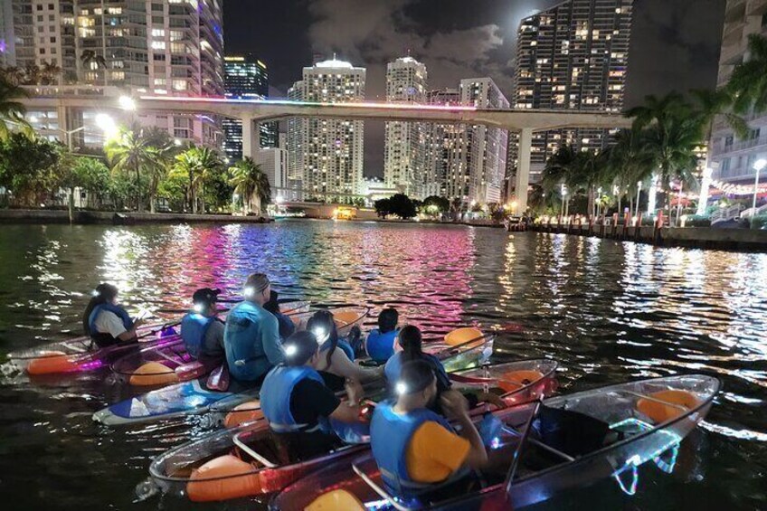 LED Clear Kayak Miami City Lights