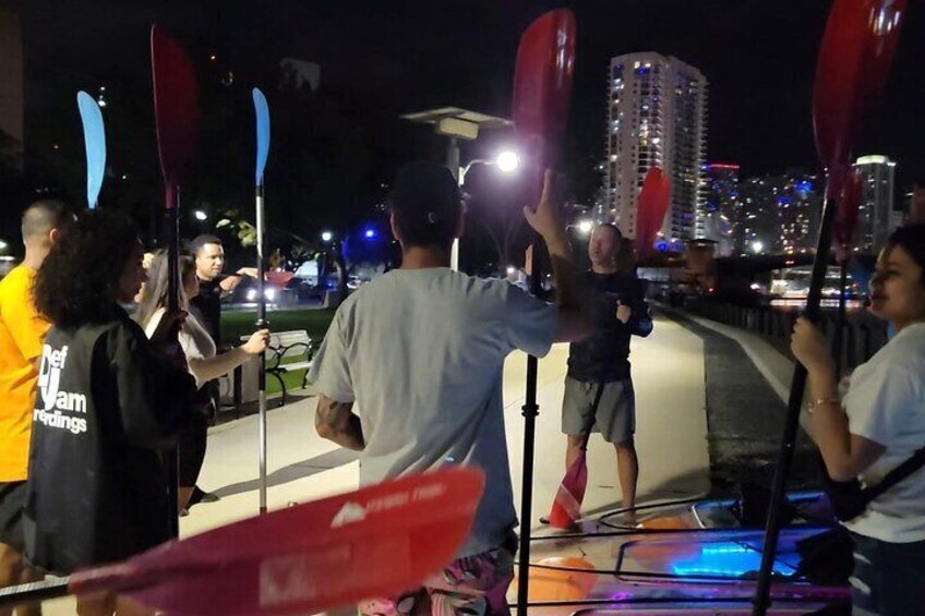 LED Clear Kayak Miami City Lights