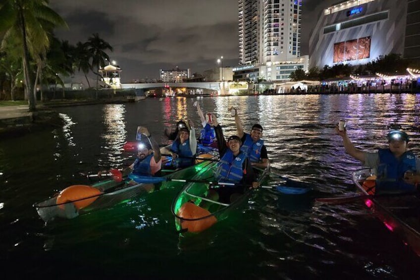 LED Clear Kayak Miami City Lights