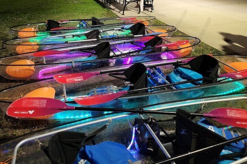 LED Clear Kayak Miami City Lights