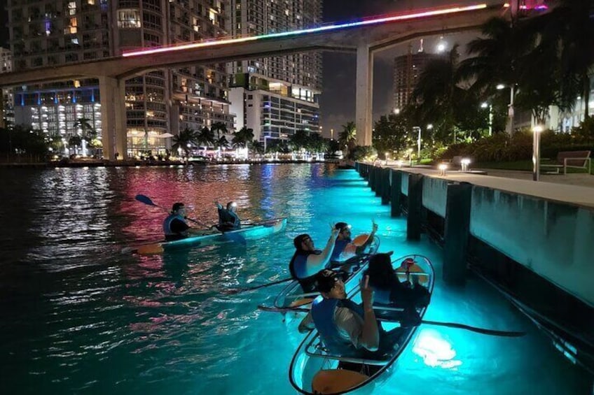 LED Clear Kayak Miami City Lights