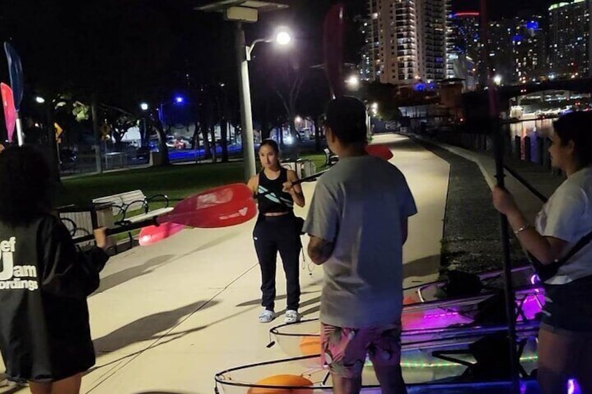 LED Clear Kayak Miami City Lights