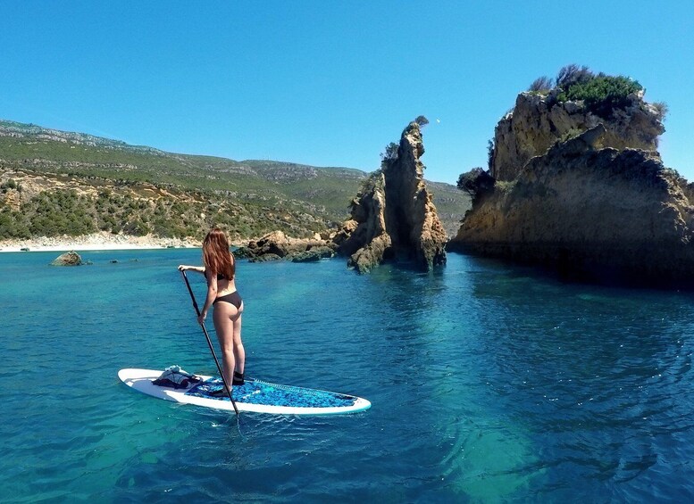 Picture 1 for Activity From Lisbon: Nature Park of Arrábida Paddleboarding