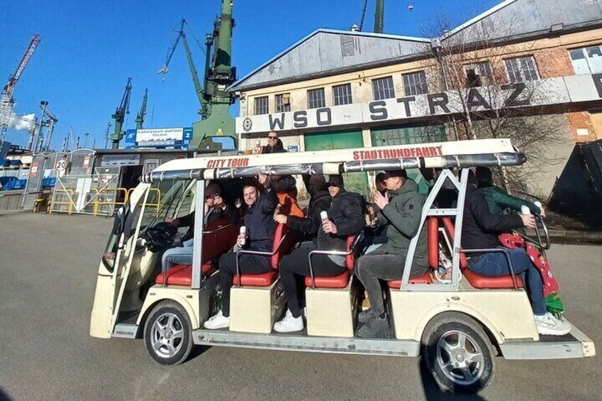 Gdansk: 2H City Sightseeing Tour LIVE GUIDED by Buggy/Golf cart 