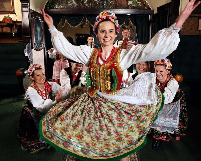 Picture 1 for Activity Krakow: Folk Show & 3-Course Dinner at Jama Michalika Café