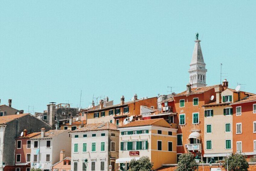 View from outside of the Old Town in Rovinj