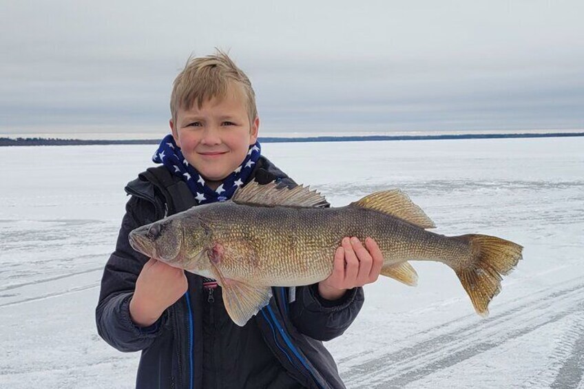 Personal best walleye for this young fisherman